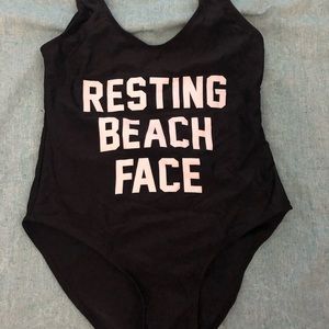 Resting Beach Face one piece